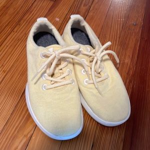 Soft yellow wool runners allbirds